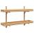 Raft de perete cu raft Pe perete Maro 100 x 26 x 60 cm Bambus GartenMobel Dekor
