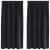 Perdele opace 2 pcs Negru 140 x 175 cm Catifea GartenMobel Dekor
