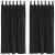 Perdele opace 2 pcs Negru 140 x 175 cm Catifea GartenMobel Dekor