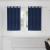 Perdele opace 2 pcs Albastru închis 140 x 140 cm Catifea GartenMobel Dekor