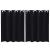 Perdele Opaque cu Inel 2 pcs Negru 140 x 140 cm Poliester GartenMobel Dekor