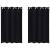 Perdele Opaque cu Inel 2 pcs Negru 175 x 140 cm Poliester GartenMobel Dekor