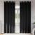 Perdele Opaque cu Inel 2 pcs Negru 225 x 140 cm Poliester GartenMobel Dekor