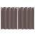 Perdele Opaque cu Inel 2 pcs Maro închis 140 x 140 cm Poliester GartenMobel Dekor
