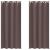 Perdele Opaque cu Inel 2 pcs Maro închis 260 x 140 cm Poliester GartenMobel Dekor