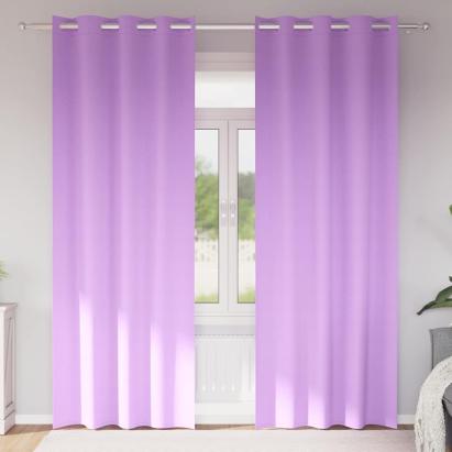 Perdele Opaque cu Inel 2 pcs Violet 260 x 140 cm Poliester GartenMobel Dekor