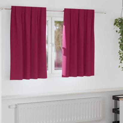 Perdele Opaque cu Inel 2 pcs Roșu Vin 140 x 140 cm Poliester GartenMobel Dekor