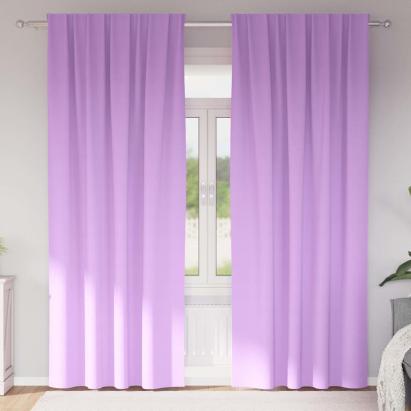 Perdele Opaque cu Inel 2 pcs Violet 225 x 140 cm Poliester GartenMobel Dekor