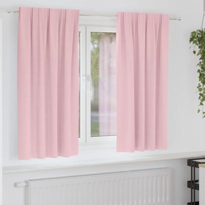 Perdele Opaque cu Inel 2 pcs Roz bebe 175 x 140 cm Poliester GartenMobel Dekor