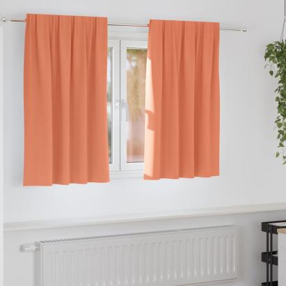 Perdele Opaque cu Inel 2 pcs Terracota 140 x 140 cm Poliester GartenMobel Dekor