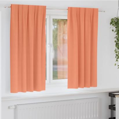 Perdele Opaque cu Inel 2 pcs Terracota 175 x 140 cm Poliester GartenMobel Dekor