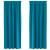 Perdele Opaque cu Inel 2 pcs Turcoaz 245 x 140 cm Poliester GartenMobel Dekor