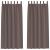 Perdele Opaque cu Inel 2 pcs Maro închis 225 x 140 cm Poliester GartenMobel Dekor