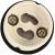 Spot 6 pcs Alamă 9 x 9 x 2.5 cm Metal GartenMobel Dekor