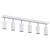 Spot de tavan cu lumina reflectoarelor Alb 73 x 6 x 16 cm Metal GartenMobel Dekor