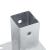 Baze stâlp pătrate 12 buc Argintiu 61x61 mm Oțel galvanizat GartenMobel Dekor