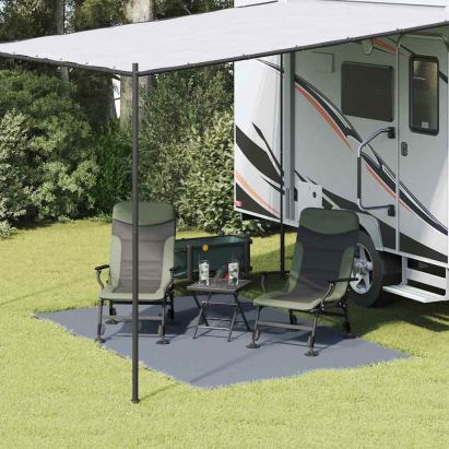 Covor pentru cort camping 300x200 cm, albastru-gri, polietilenă