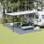 Covor pentru cort camping 800x400 cm, albastru-gri, polietilena HDPE