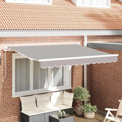 Material de înlocuire pentru copertină Gri deschis 330 x 195 cm GartenMobel Dekor