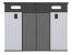 Casuta de gradina din rasina SIRIUS PENT 10x7, gri, cu usa dubla
