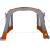 Cort Caravana 5-Persoane Gri și Portocalie 410 x 275 x 245 cm GartenMobel Dekor