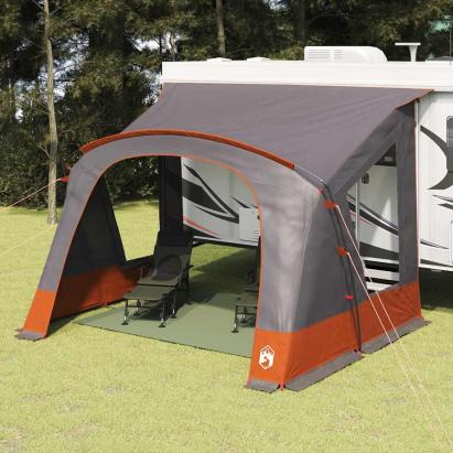 Cort Caravana 5-Persoane Gri și Portocalie 410 x 275 x 245 cm GartenMobel Dekor