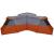 Cort de Familie Gri și Portocalie 833 x 585 x 216 cm tafta GartenMobel Dekor