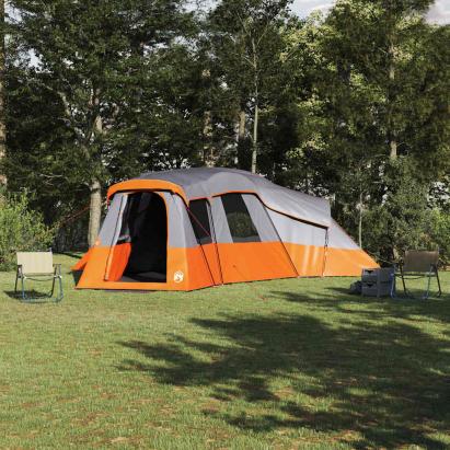 Cort de Familie Gri și Portocalie 762 x 655 x 218 cm tafta GartenMobel Dekor