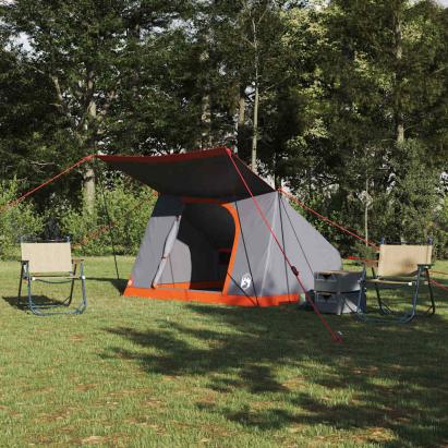 Cort de Camping Gri și Portocalie 282 x 225 x 154 cm tafta GartenMobel Dekor