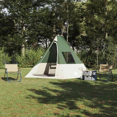 Cort Tipi cu acoperiș Verde 383 x 338 x 217 cm tafta GartenMobel Dekor