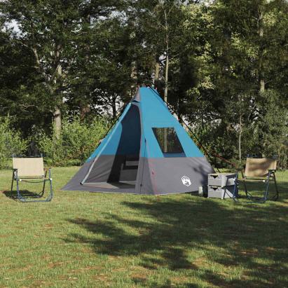 Cort Tipi cu acoperiș albastru 383 x 338 x 217 cm tafta GartenMobel Dekor