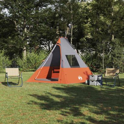 Cort Tipi Gri și Portocalie 383 x 338 x 217 cm tafta GartenMobel Dekor