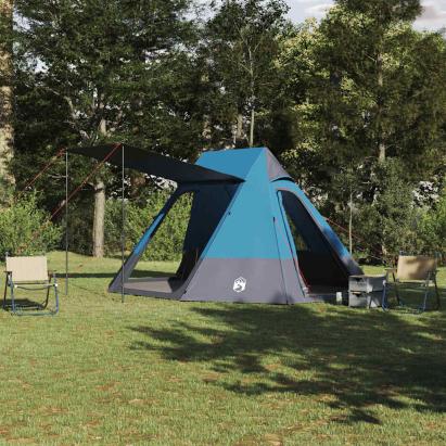 Cort de Camping cu acoperiș albastru 482 x 360 x 227 cm tafta GartenMobel Dekor