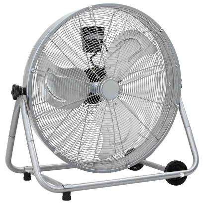 Ventilator cu tambur cu roata Argintiu 73 x 42 x 70 cm Aluminiu GartenMobel Dekor