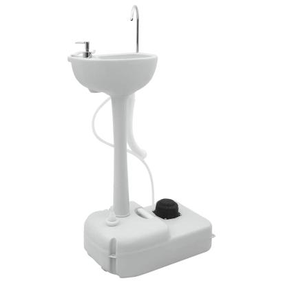 Suport pentru spălat mâini de camping Gri 50,5 x 33 x 103 cm GartenMobel Dekor