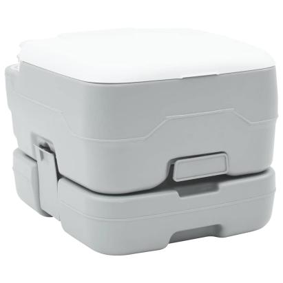 Toaletă de camping Gri și alb 41,5 x 36,5 x 30 cm Polietilenă GartenMobel Dekor