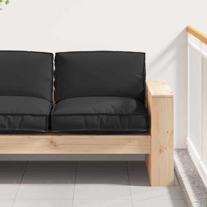 Pernă Negru 80 x 80 x 12 cm Material Oxford GartenMobel Dekor