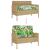 Pernă Floral Multicolour 120 x 60 x 12 cm Material Oxford GartenMobel Dekor