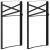 Picior de masă pentru bere 2 pcs Negru 39 x 3 x 75 cm GartenMobel Dekor