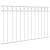 Element de gard ASSEN Alb 170 x 100 cm Oțel GartenMobel Dekor