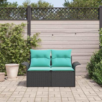 Canapea de grădină cu pernă 141 x 62 x 69 cm poliratan GartenMobel Dekor