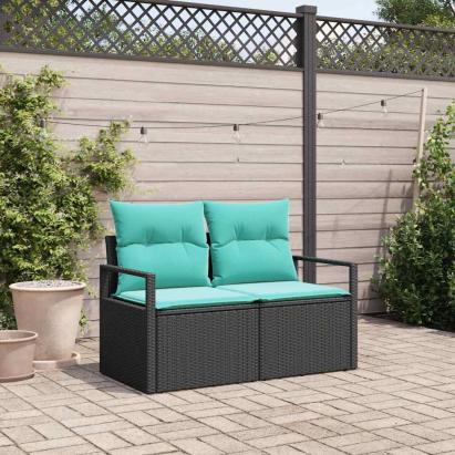 Canapea de grădină cu pernă 120 x 62 x 69 cm poliratan GartenMobel Dekor