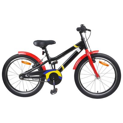 Bicicletă pentru Copii 18 Inci pentru 5-7 ani Negru Roșu GartenMobel Dekor
