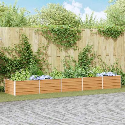 Strat înălțat de grădină Maro deschis 400 x 80 x 45 cm GartenMobel Dekor