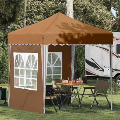 Cort de Petrecere Pop-up Bej 195 x 195 x 245 cm Material Oxford GartenMobel Dekor