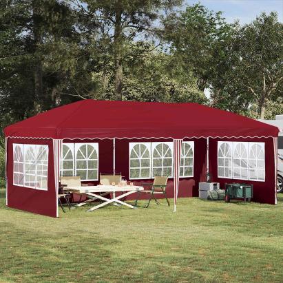 Cort de Petrecere Pop-up 575 x 289 x 245 cm Burgundy GartenMobel Dekor