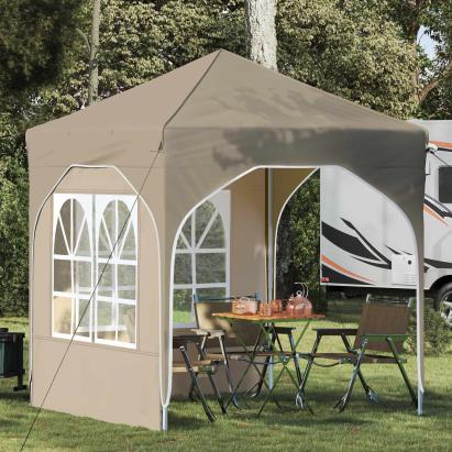 Cort de Petrecere Pop-up 192 x 192 x 245 cm Crem GartenMobel Dekor