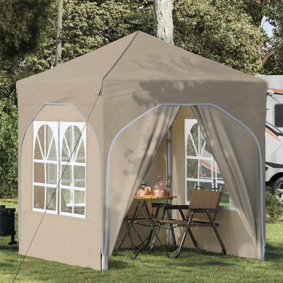 Cort de Petrecere Pop-up 192 x 192 x 245 cm Crem GartenMobel Dekor