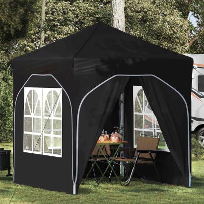 Cort de Petrecere Pop-up 192 x 192 x 245 cm Negru GartenMobel Dekor