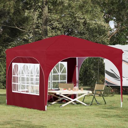 Cort de Petrecere Pop-up 290 x 290 x 245 cm Burgundy GartenMobel Dekor